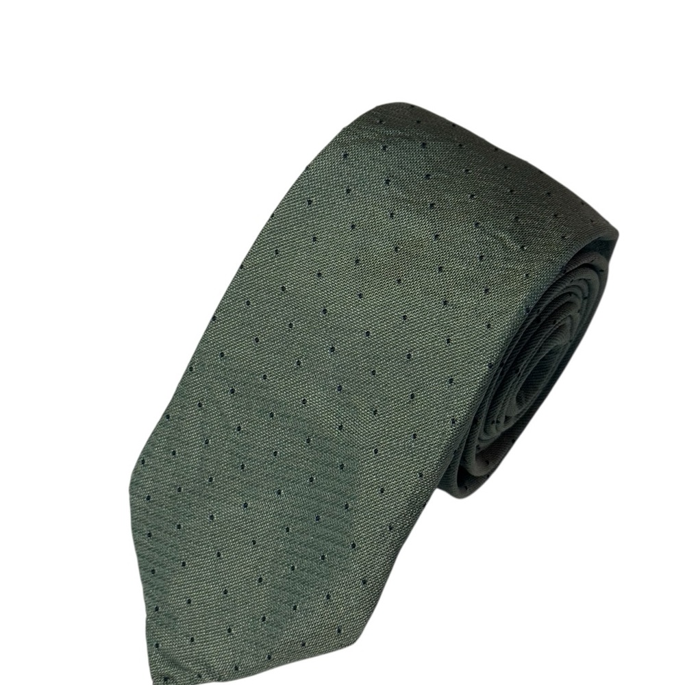 Mint Green Michael Kors Blue Dotted Tie For Men 100% Silk